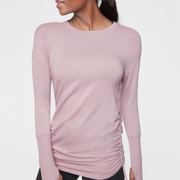 Athleta Drishti Purple Long Sleeve Top‎ (S) - Picture 1 of 8
